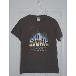 Goliath Bad To The Chrome Six Flags Over Georgia Roller Coaster Tshirt - Small